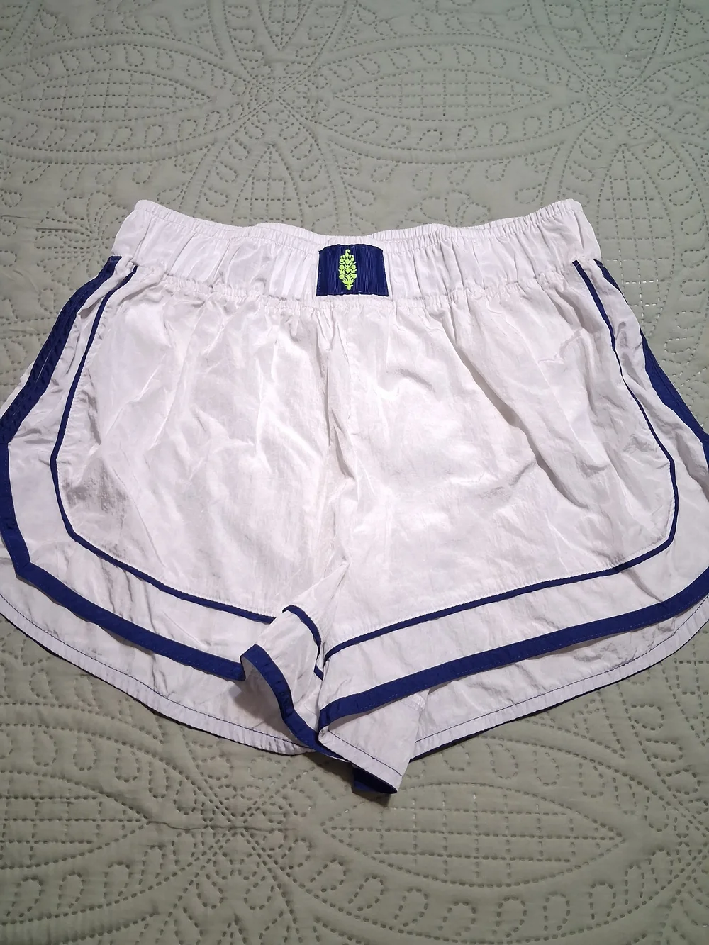 FP Movement by Free People White Athletic Shorts with Navy Trim - Picture 3 of 6